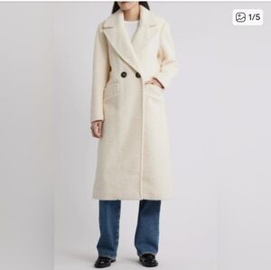 BCBGeneration Cream Long Coat